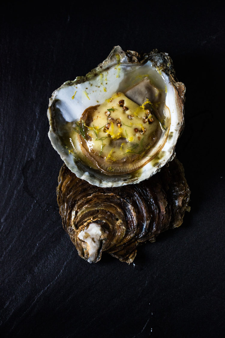 Huitre tiède, Beurre Bordier au Sarrazin et citron