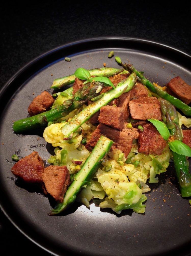 Sauté de veau aux épices et choux au Beurre Bordier à l’Huile d’Olive Citronnée