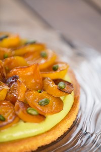 Tarte aux abricots et pistaches, Beurre Bordier à l’Huile d’Olive Citronnée