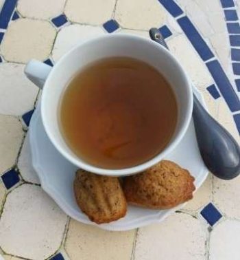 Madeleines with Bordier Butter with Chocolate and cocoa bean nibs from Ghana