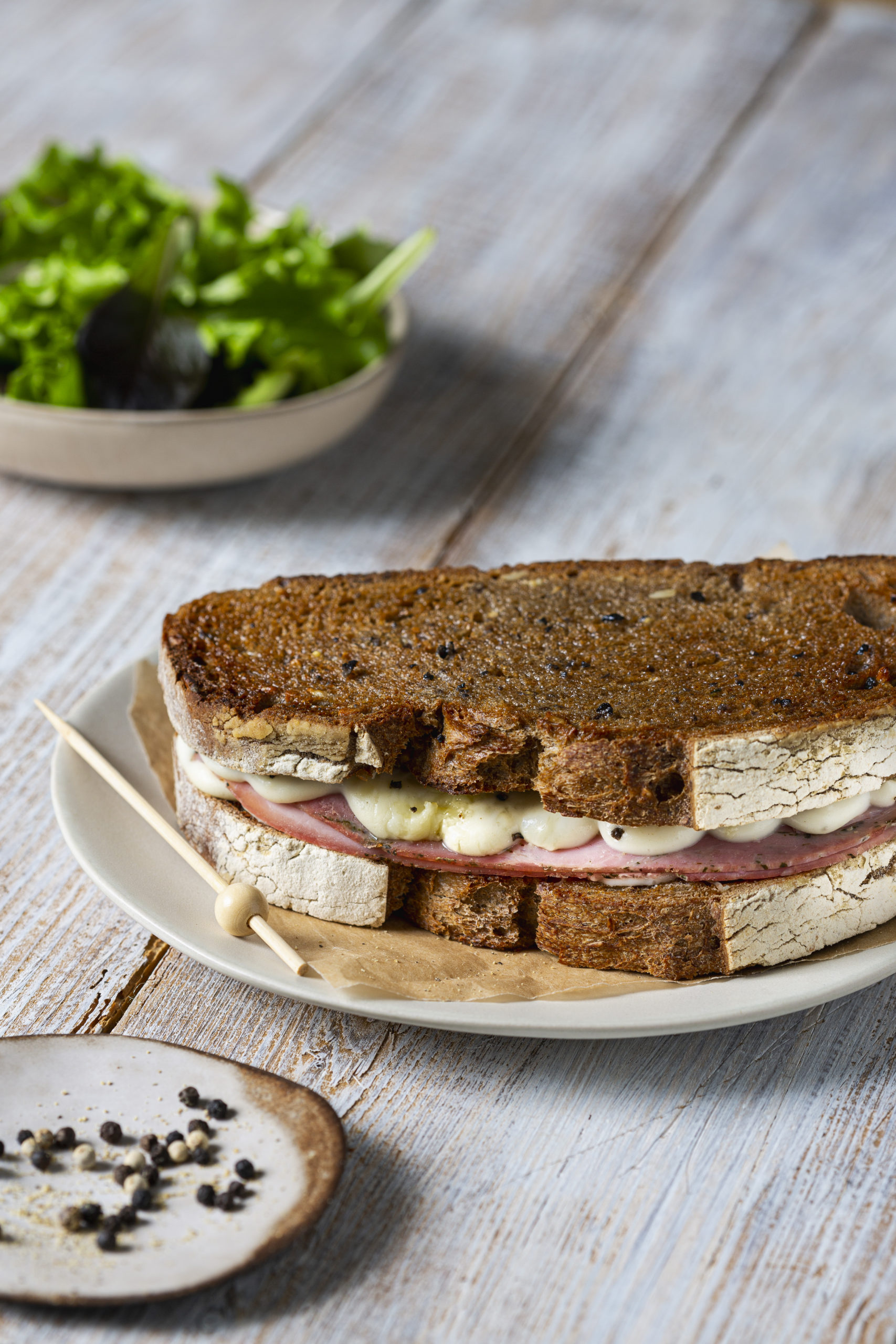 Croque-Monsieur au pain de campagne et Beurre Bordier à la Truffe Noire du Périgord