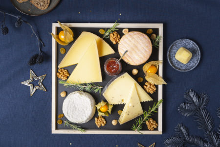 Plateau de fromages affinés pour les fêtes de fin d'année