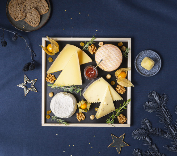 Plateau de fromages affinés pour les fêtes de fin d'année
